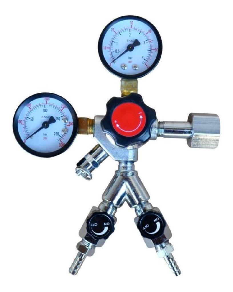 Robinet CO2 de Reducteur de pression de dioxyde de carbone possedant 2 sorties