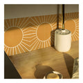 de Lot Alwayspon 25 autocollants de transfert dans vinyle pour carrelage de salle du bain cuisine credence carrelage mural et sol Orange 15 cm