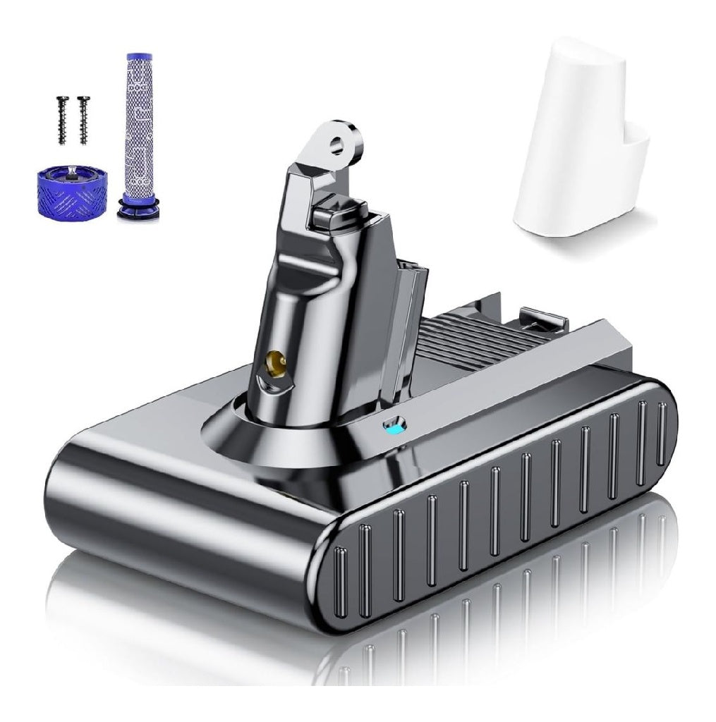Batterie destine a V6 DC62 Powtree Remplacement destine a Batterie V6 SV03 DC58 Compatible Animal Pro Total Clean Fluffy Trigger DC59 DC61 SV04 SV05 SV06 SV07 SV09 Aspirateurs 2 Filtre 2 Vis