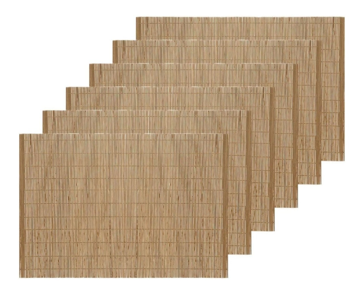 6 Lot de Sets de Table en Bambou Naturel 45 x 30 cm ¨C Sets de Table Rectangulaires Decoratifs et Protecteurs ¨C destine a Salle a Manger Cuisine Receptions et Usage Quotidien