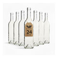 750ml Bordeaux Bouteille 24 pieces Bouteilles de vin vide pour brasserie a une maison Boite de rangement pour boissons Decoration du service En verre transparent