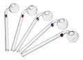 10pcs commerce de gros du verre incurve fumer dogo americain du bruleurs a mazout tuyaux avec differents tuyaux dans verre de couleur hasard couleur