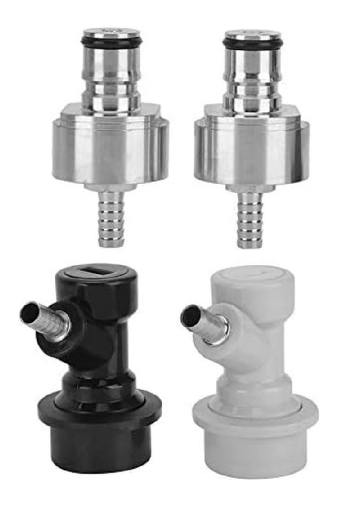 Carbonatation Duokon 2pcs Cap Carbonator en Acier Inoxydable avec Barb Bille de Verrouillage Connecteur bire Keg Dconnexion Set pour Homebrew Soda Eau Carbonate bire Boissons gazeuses