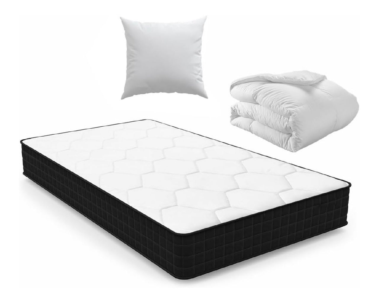 Matelas 90x190Ensemble Luxirest Matelas ainsi que Couette et Oreiller1 Personne 15cm epaisseur